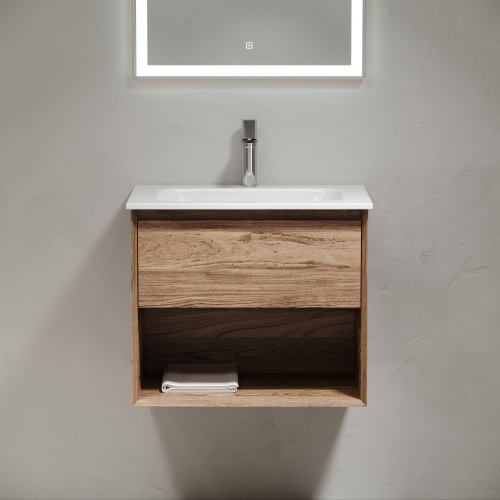 Тумба под раковину Sancos Marmi 1.0 MR1.060ECH 59х45х52 подвесная цвет дуб чарльстон - фото 4